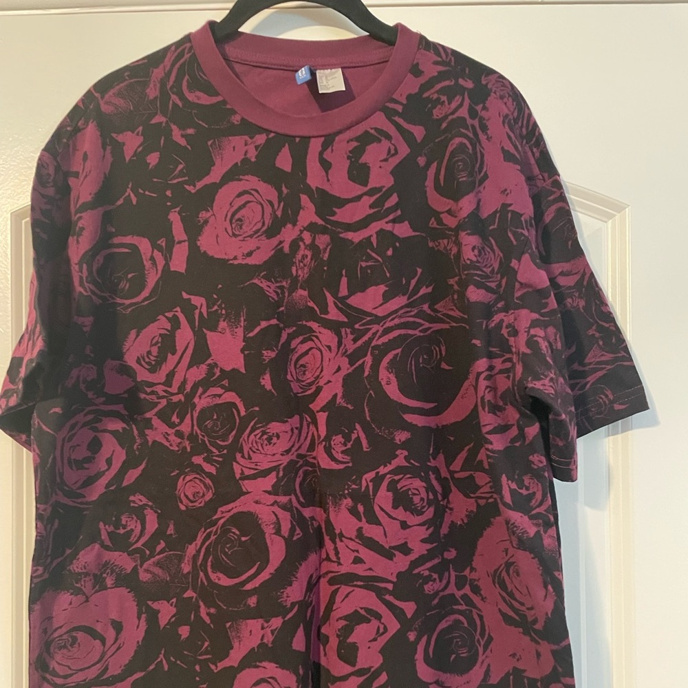 Divided By H&M  Burgundy Floral Shirt M Size